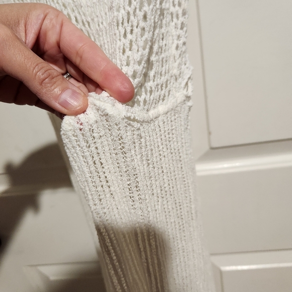 Anna October J.Crew Sheer Bridal White Sweater Dress Coastal Beach Medium - Picture 15 of 15